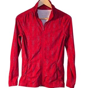 Merrell Lauley Red Full Zip Jacket Athletic Athleisure Avtivewear